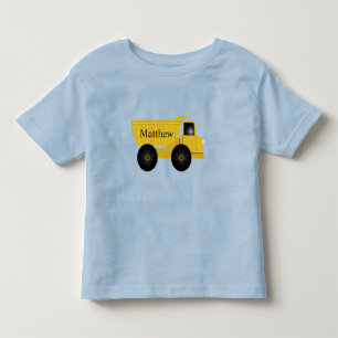 『キッズパーソナライズされた・ダンプ・トラックTシャツ』 編集可能 トドラーTシャツ