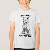 キッズパーソナライズされたTシャツ – Alpha Vibesのみ トライブレンドＴシャツ (正面)