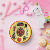 キッズパーソナライズエイジ消防士誕生日紙ボー ペーパーボウル (パーティー)