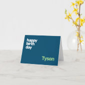キッズパーソナルハッピーバースデー ミニマル カード (黄色い花)