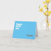 キッズパーソナルハッピーバースデー ミニマル カード (黄色い花)