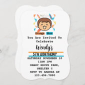 キッズパーティの招待状機器シンボル (正面/裏面)