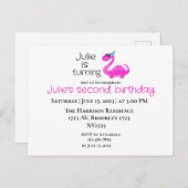 キッズパーティーの招待状に恐竜の絵を ポストカード (正面/裏面)