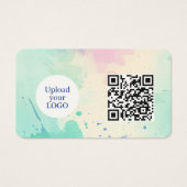 キッズパーティープランナーパステルテディベアQRコードロゴ (裏面)