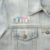 キッズパーティープランナーパステルテディベアQRコードロゴ 名札 (インサイチュ)