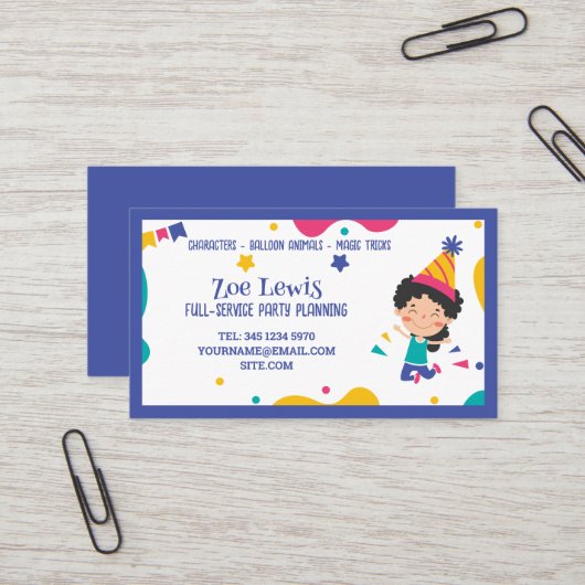 キッズパーティープランナー 名刺 (正面/裏面インサイチュ)