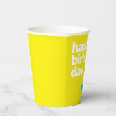 キッズパーティーミニマルハッピーバースデーカスタム 紙コップ (右)