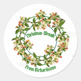 キッズパーティー工芸品クリスマスリースラウンドステッカー ラウンドシール