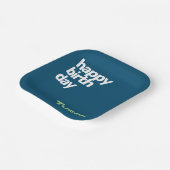 キッズパーティー紙プレートミニマルハッピーバースデー ペーパープレート (傾斜あり)