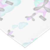 キッズパープル航空飛んでいる誕生日 テーブルクロス (アングル)