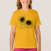 キッズヒマワリTシャツガールズヒマワリTシャツ Tシャツ (正面)