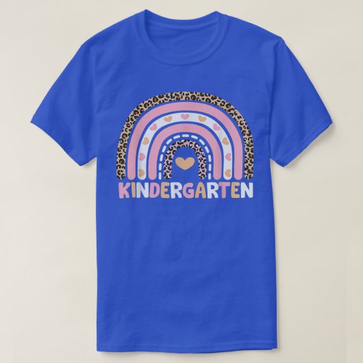 キッズヒョウ虹幼稚園先生ファーストダ Tシャツ (デザイン正面)
