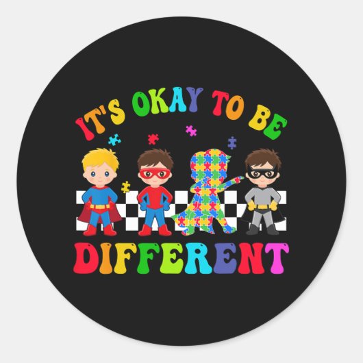 キッズヒーロー違うアすごいワでいい ラウンドシール (正面)