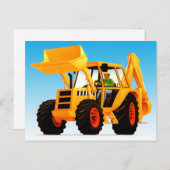 キッズビッグおもしろいイエローディガー ポストカード (正面/裏面)