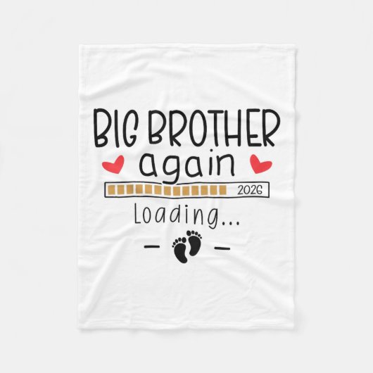 キッズビッグブラザー再びEst 2026 – 第3ベビープレグナン フリースブランケット (正面)