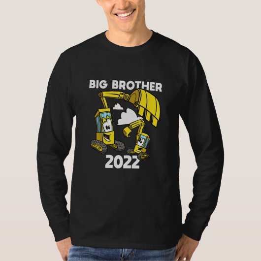 キッズビッグブラザー2022掘削機ディガー構造 Tシャツ (正面)