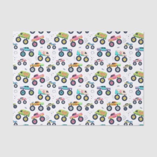 キッズビッグホイールカーとトラック 薄葉紙 (正面)