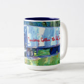 キッズビッグリグ貨物トラック飲みマグ ツートーンマグカップ (正面右)