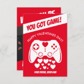 キッズビデオゲームバレンタインデイカード (正面/裏面)