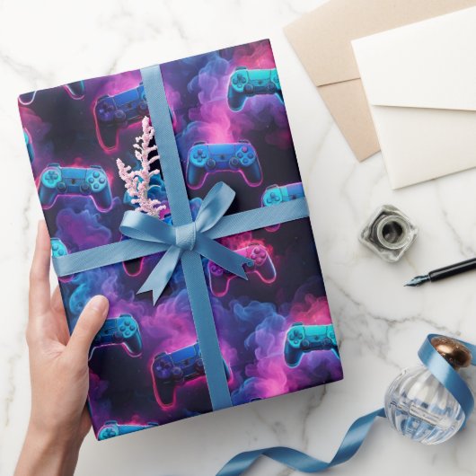 キッズビデオゲームバースデーパーティラッピング紙 ラッピングペーパー (ギフト)