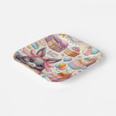 キッズビューティフルバニーバースデーパーティープレート ペーパープレート (傾斜あり)