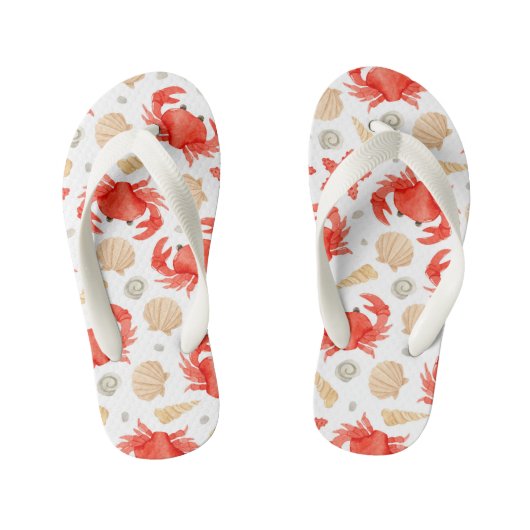 キッズビーチサンダル – カニ (フットベッド)