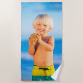 キッズビーチタオルカスタム写真付き ビーチタオル (正面)