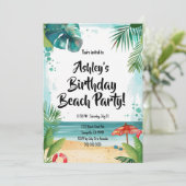 キッズビーチ誕生日パーティー 招待状 (スタンド正面)