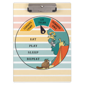 キッズビーバー、オポッサム、スネークキャンプのパーソナライズ クリップボード