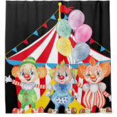 キッズピエロオンブラックシャワーカーテン シャワーカーテン (正面)