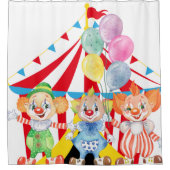 キッズピエロオンホワイトシャワーカーテン シャワーカーテン (正面)