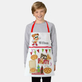 キッズピザパーティー エプロン (着用した状態)