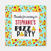 キッズピザ誕生日サンキューパーティーの好意 マグネット (正面)