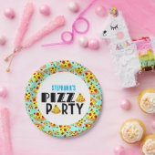 キッズピモダンザバースデーパーティー名前をカスタムする ペーパープレート (パーティー)