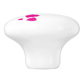 キッズピンクのレディバグのレディバード虫のグラフィックドアノブ セラミックノブ (側面)