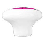 キッズピンクのレディバグのレディバード虫のグラフィックドアノブ セラミックノブ (側面)