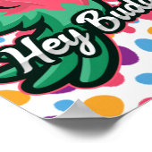 キッズピンクの漫画の鳥 ポスター (角)