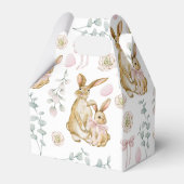 キッズピンクの花のパターン復活祭パーティーギフト フェイバーボックス (裏面サイド)