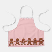 キッズピンクジンジャーブレッドエプロン エプロン (正面)