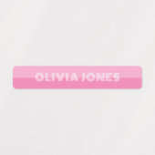 キッズピンクパープルパーソナライズされた新学期 ラベル (デザイン1)