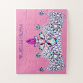 キッズピンクプリンセス王室の君主制クラウン ジグソーパズル (縦)