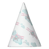 キッズピンク航空飛んでいる誕生日 パーティーハット (右)