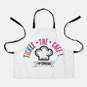キッズピンク「シェフをくすぐる」フードトラックスタイル エプロン (正面)