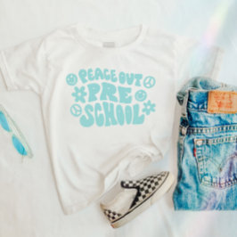 キッズピースアウトプリスクールTシャツティール（緑がかった色） Tシャツ