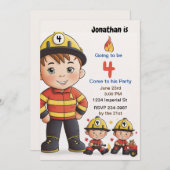 キッズファイアカスタマイズファイターザエイジ誕生日 招待状 (正面/裏面)