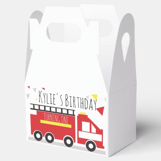 キッズファイアトラックおもしろい紙吹雪誕生日名 フェイバーボックス (オープン)