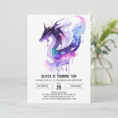 キッズファイアブリージングドラゴン誕生日 招待状 (スタンド正面)