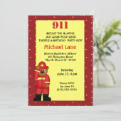 キッズファイアマン誕生日招待状 招待状 (スタンド正面)