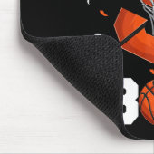 キッズファイブ誕生日バスケットボールキッズ マウスパッド (コーナー)