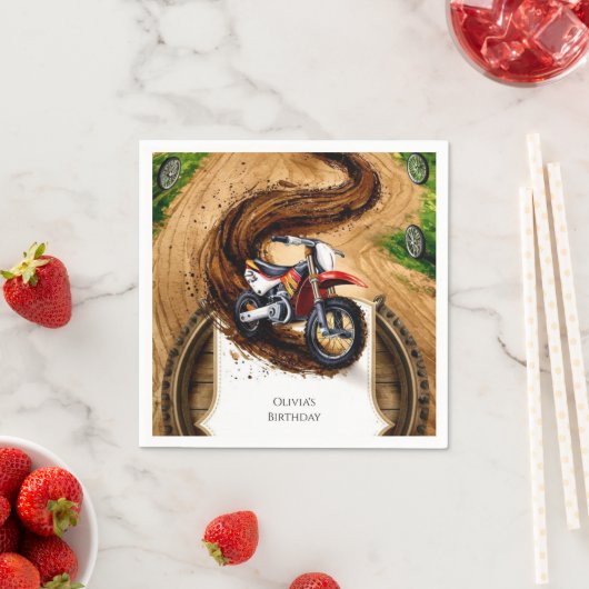 キッズファストバイク誕生日 スタンダードカクテルナプキン (インサイチュ)